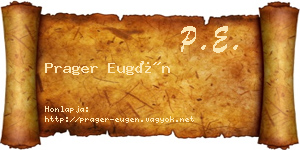 Prager Eugén névjegykártya